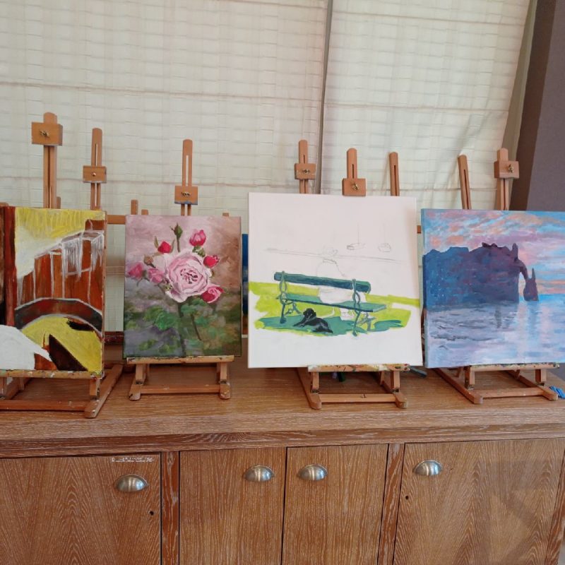 Cours d&rsquo;acrylique en avril