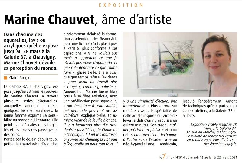 7 à Poitiers du mardi 16/03/21 – Expo à la galerie 37