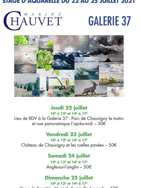 Stage d&rsquo;aquarelle et d&rsquo;extérieur cet été – 22 au 24 juillet