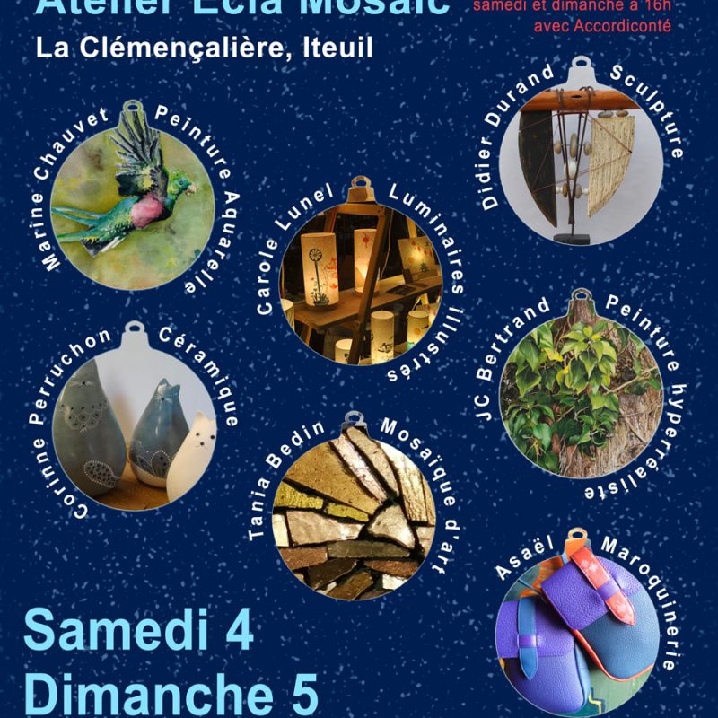 Atelier d&rsquo;artisans et artistes pour Noël à Iteuil (86)