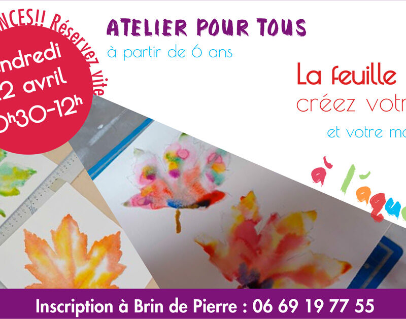 22 avril – Atelier pour tous – Vivonne (86), Brin de Pierre