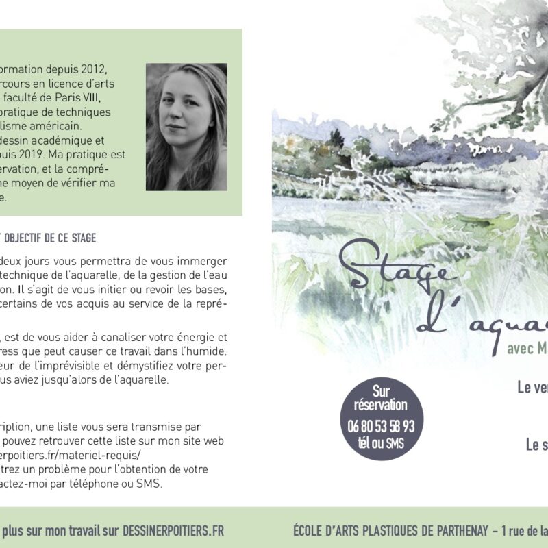 Stage d&rsquo;aquarelle à Parthenay