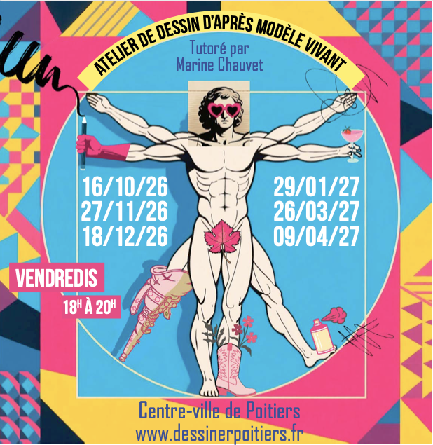 Atelier de dessin d'après modèle vivant