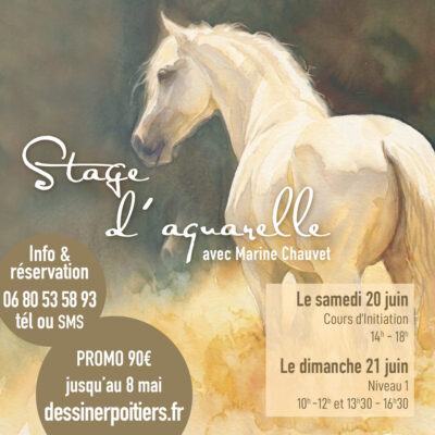 Stage aquarelle - Tiers lieu des feuillants à Poitiers (86) - 20 et 21 juin 2026