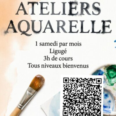 1 cours - Tous niveaux d'aquarelle, 3h à LIGUGE